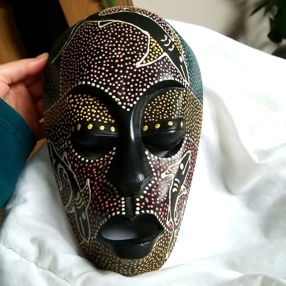 COPY 🇺🇦 Aboriginal Painted Wooden mask Brand Handpainted New